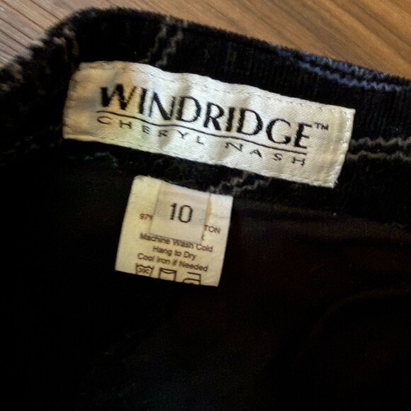 Windridge Sz 10 Women's Black Blue Paisley Boot Cut Pants Jeans - Picture 3 of 12